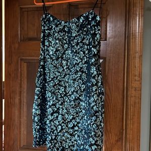 Strapless Sequin Cocktail Dress.